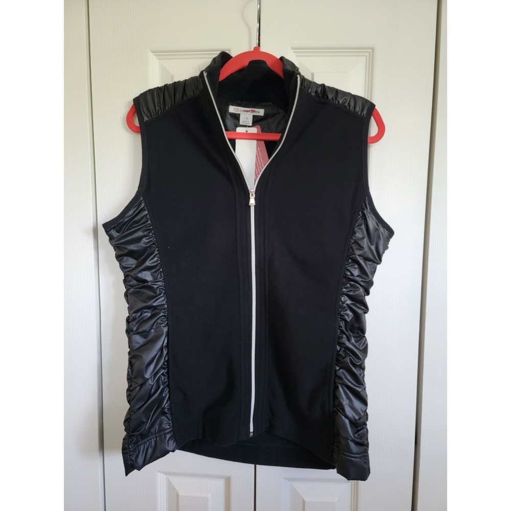 Cutter & Buck L Black Unisex Hybrid Full Zip Puffer Fleece Vest NWT - Picture 6 of 12